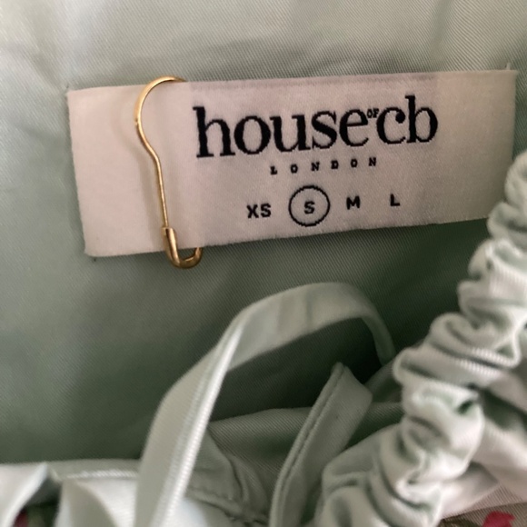 House of CB Sabrina Floral Print Corset Bustier Midi Floral Dress with Box - Picture 15 of 15